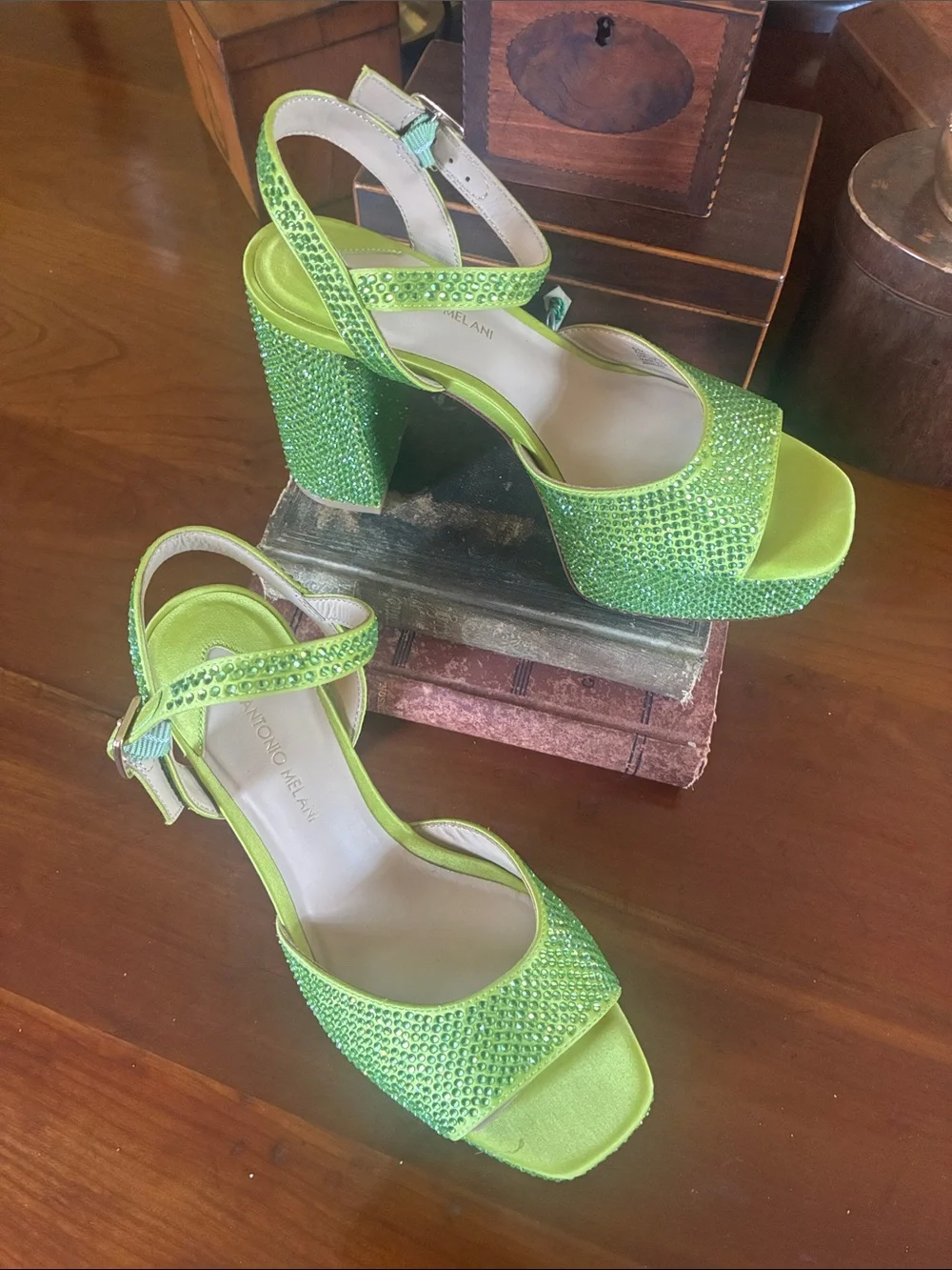 Antonio Melani Babs Satin Platform Dress Sandals